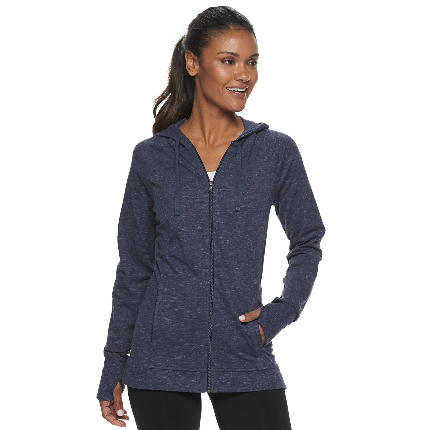 women's thin zip hoodie