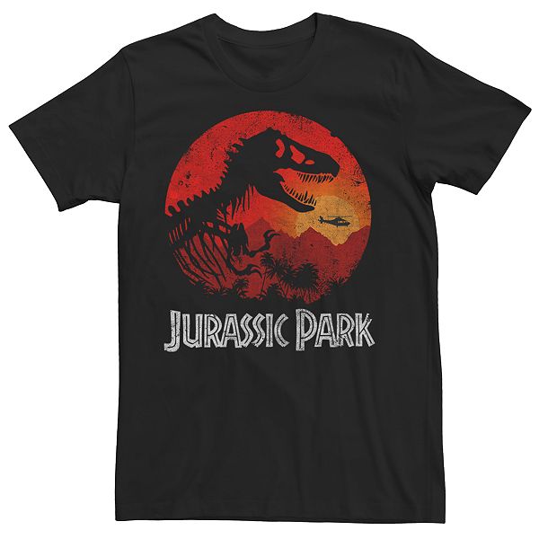 Men's Jurassic Park T-Rex Sunset Logo Tee