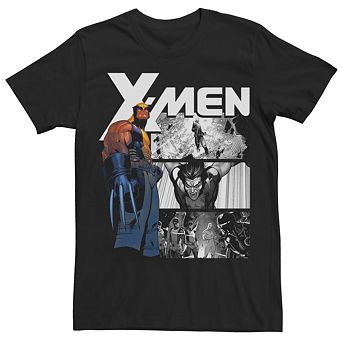 Men's Marvel Classic X-Men Wolverine Panels Graphic Tee