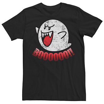 Men's Nintendo Boo Ghost Vintage Portrait Graphic Tee