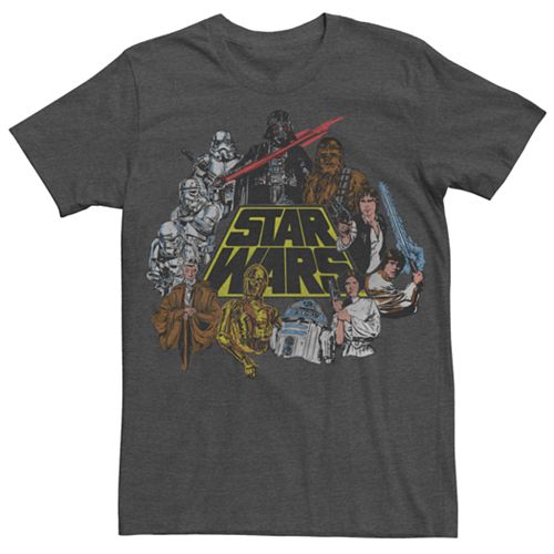 men's star wars vintage logo tee