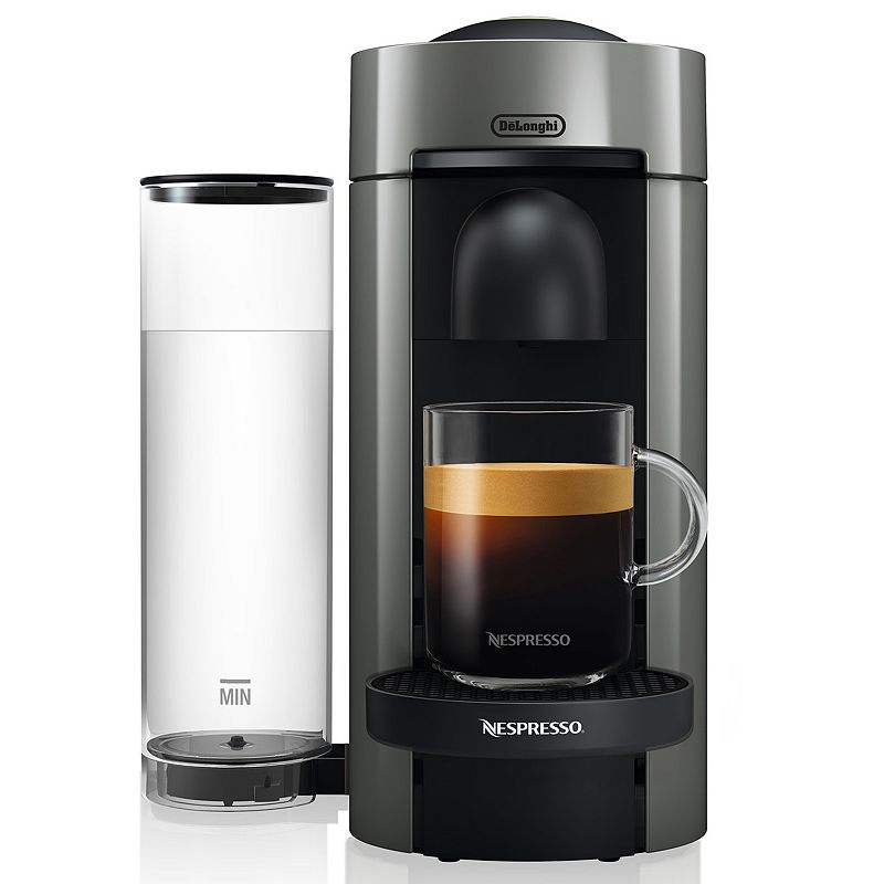 Nespresso New Vertuo Plus Coffee and Espresso Machine by De Longhi with Aerocinno  Gray  Single-Serve Brewers