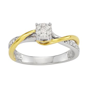 HDI 10k Gold 1/6 Carat T.W. Diamond Infinity Promise Ring