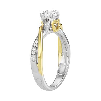 HDI 10k Gold 1/6 Carat T.W. Diamond Infinity Promise Ring