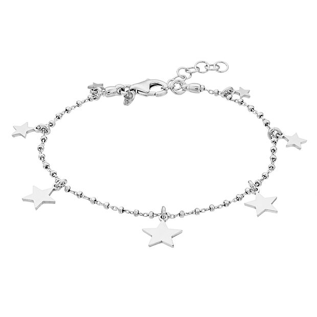 Sterling Silver Star Charm Bracelet