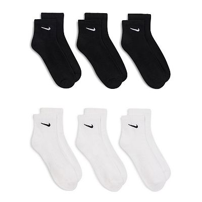 Nike Training Everyday Cushioned Plus 6 pack trainer socks in black