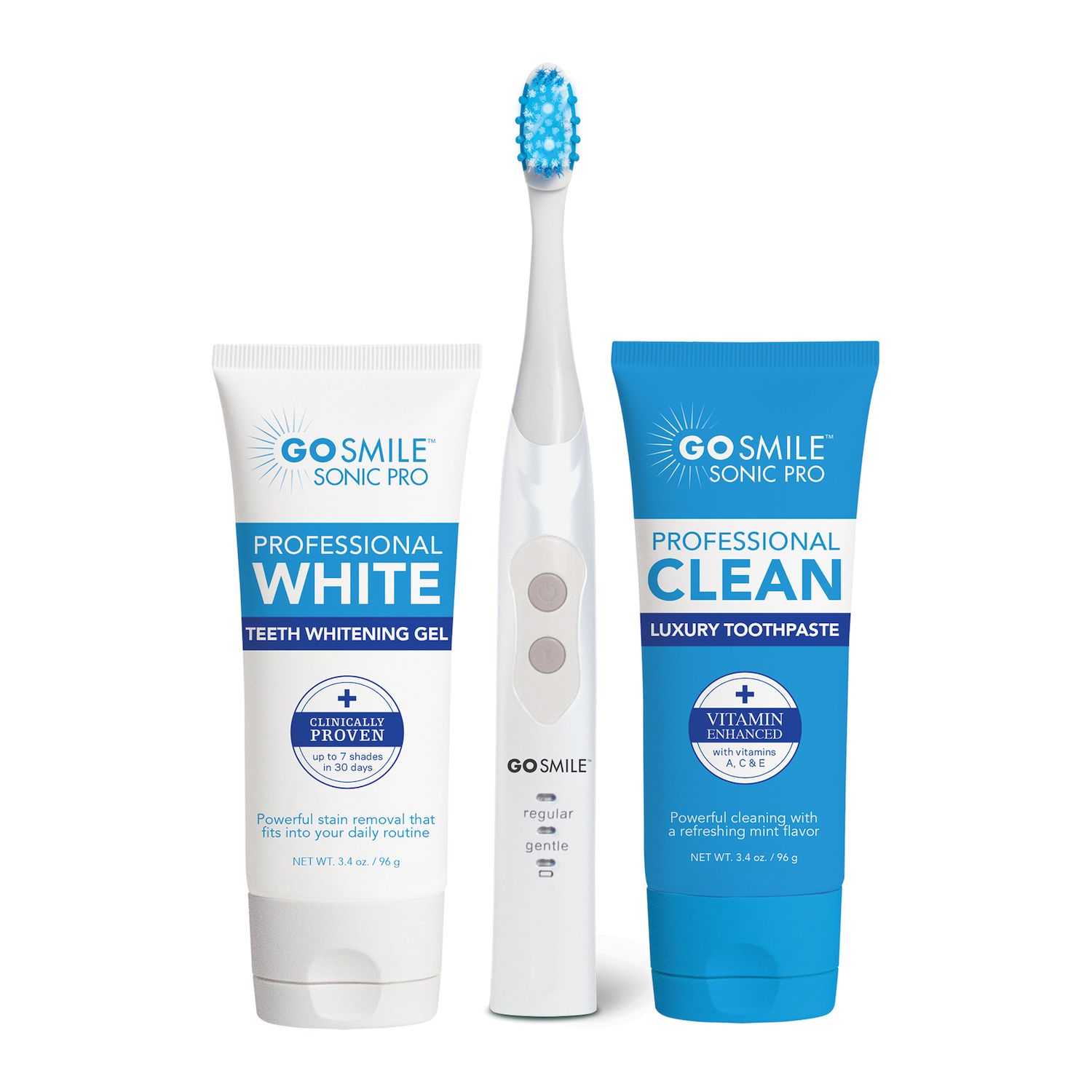 go smile sonic blue smart brush whitening kit