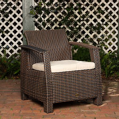 Patio Sense Bondi Deluxe Outdoor Wicker Armchair