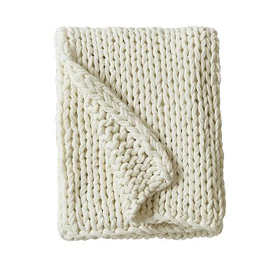 Madison Park Chunky Double Knit Handmade Throw