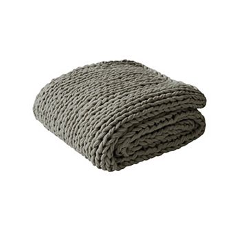 Madison Park Chunky Double Knit Handmade Throw Blanket