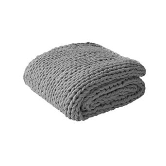 Madison Park Chunky Double Knit Handmade Throw Blanket