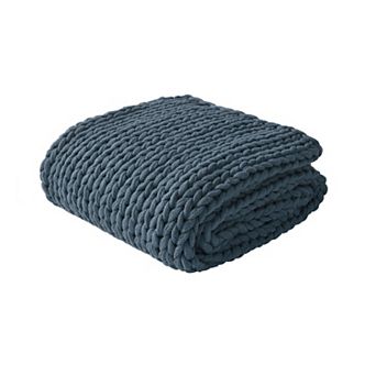 Madison Park Chunky Double Knit Handmade Throw Blanket