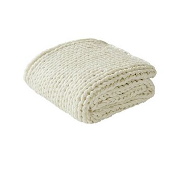 Madison Park Chunky Double Knit Handmade Throw Blanket