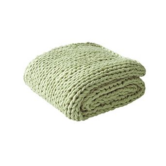 Madison Park Chunky Double Knit Handmade Throw Blanket