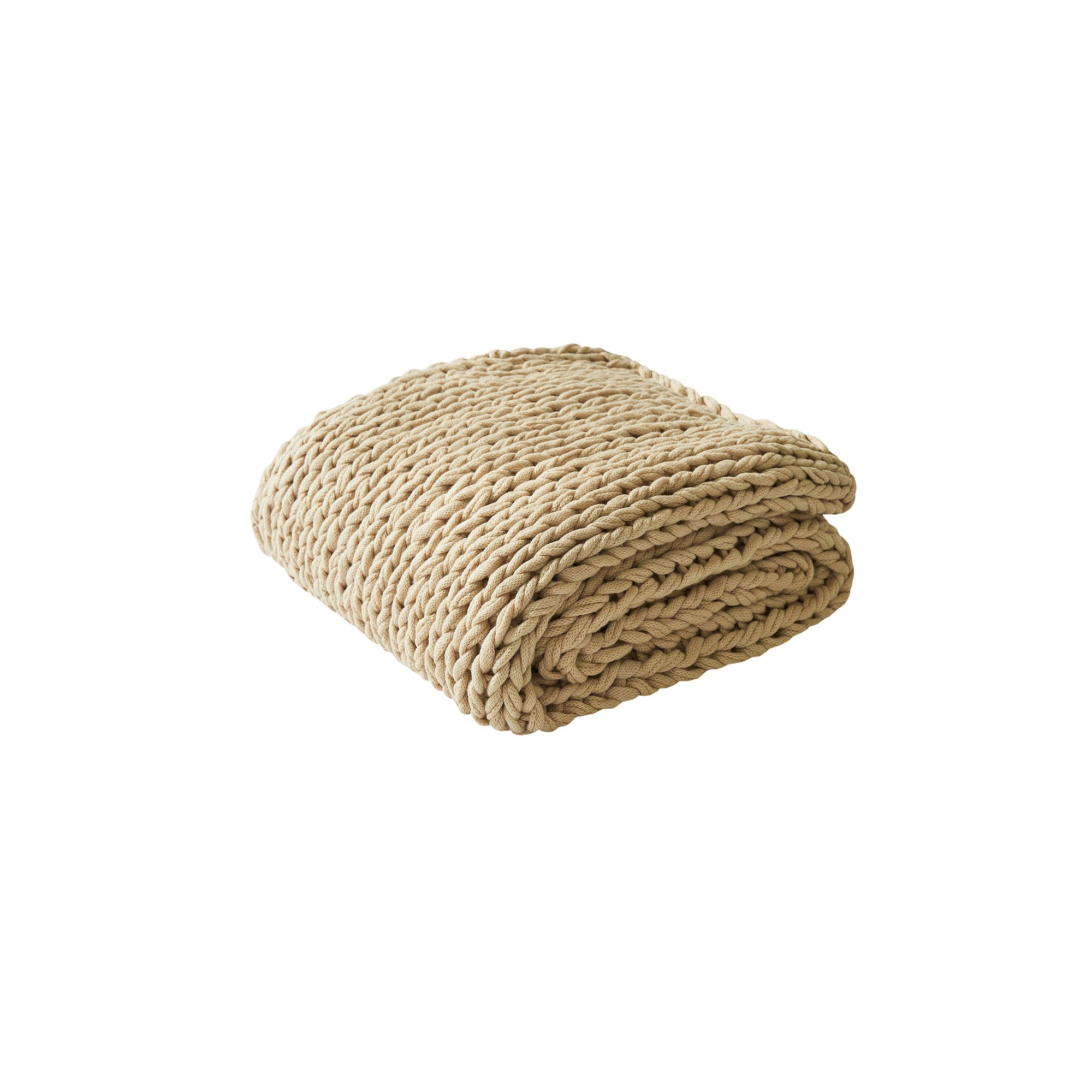Madison Park Chunky Double Knit Handmade Throw Blanket