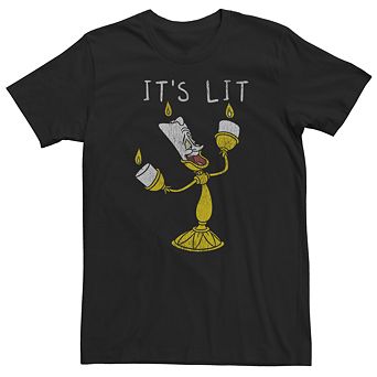 Disney's Beauty And The Beast It's Lit Men's Tee