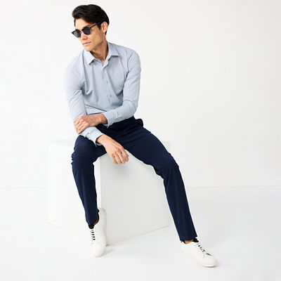 Men's Apt. 9 Performance Slim-Fit Wrinkle Free Dress Shirt