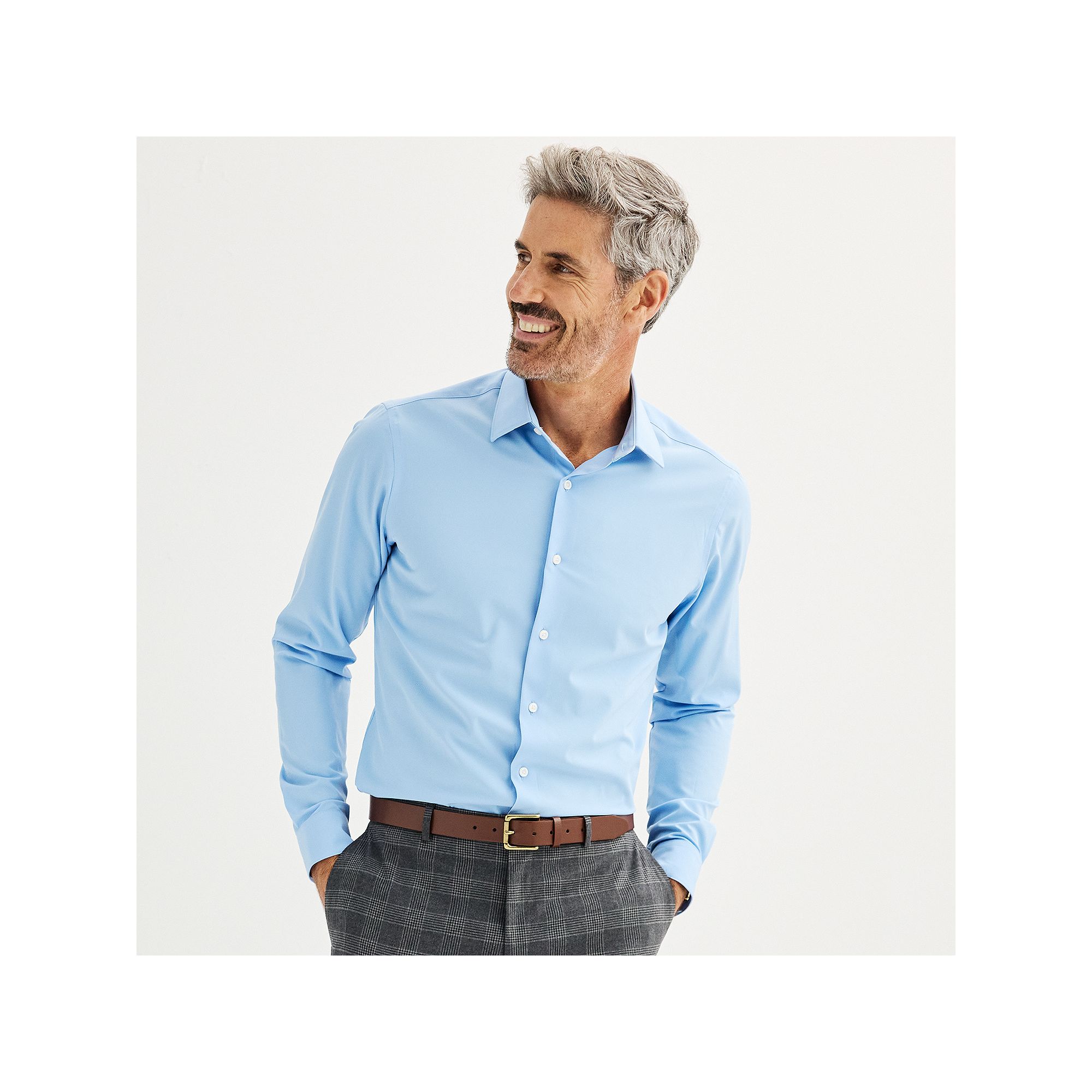 Mens Apt. 9® Performance Slim-Fit Wrinkle Resistant Dress Shirt, Size: Sm