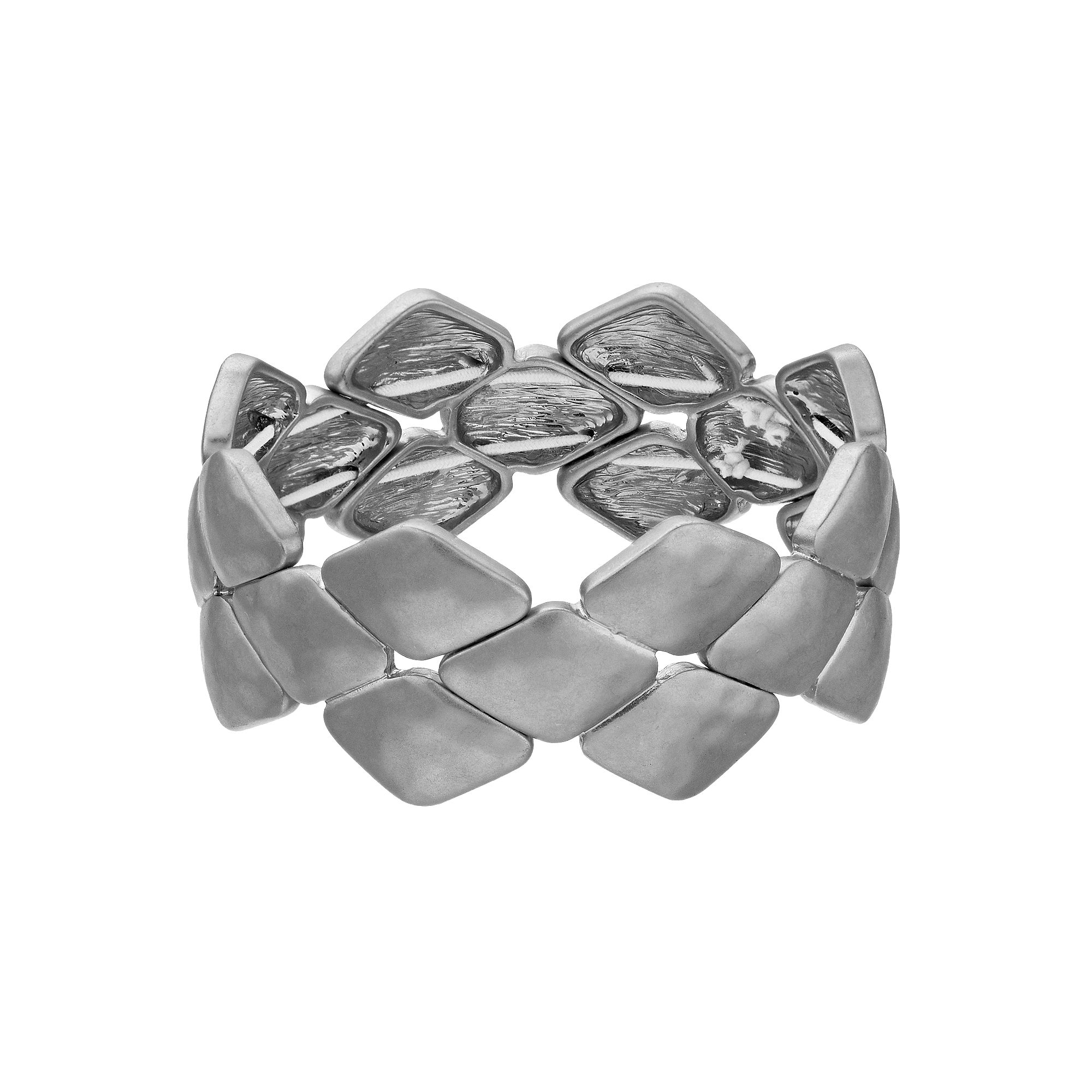 Bella Uno Stretch Bracelet, Womens, Silver Tone