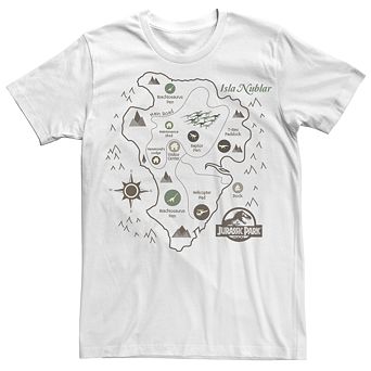 Men's Jurassic Park Map Tee