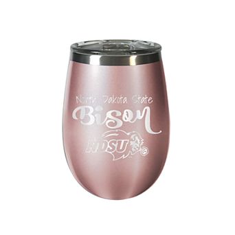 North Dakota State Bison Rose Gold Finish Wine Tumbler