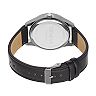 Geneva Men's Diamond Accent Faux Leather Watch