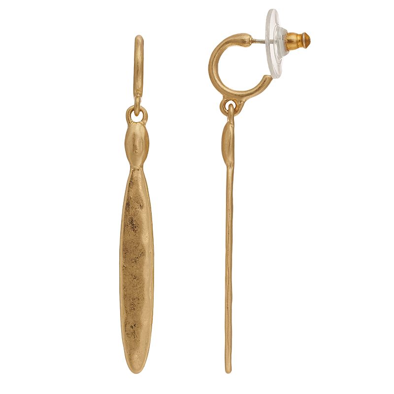 17613458 Bella Uno Gold Tone Linear Drop Earrings, Womens,  sku 17613458