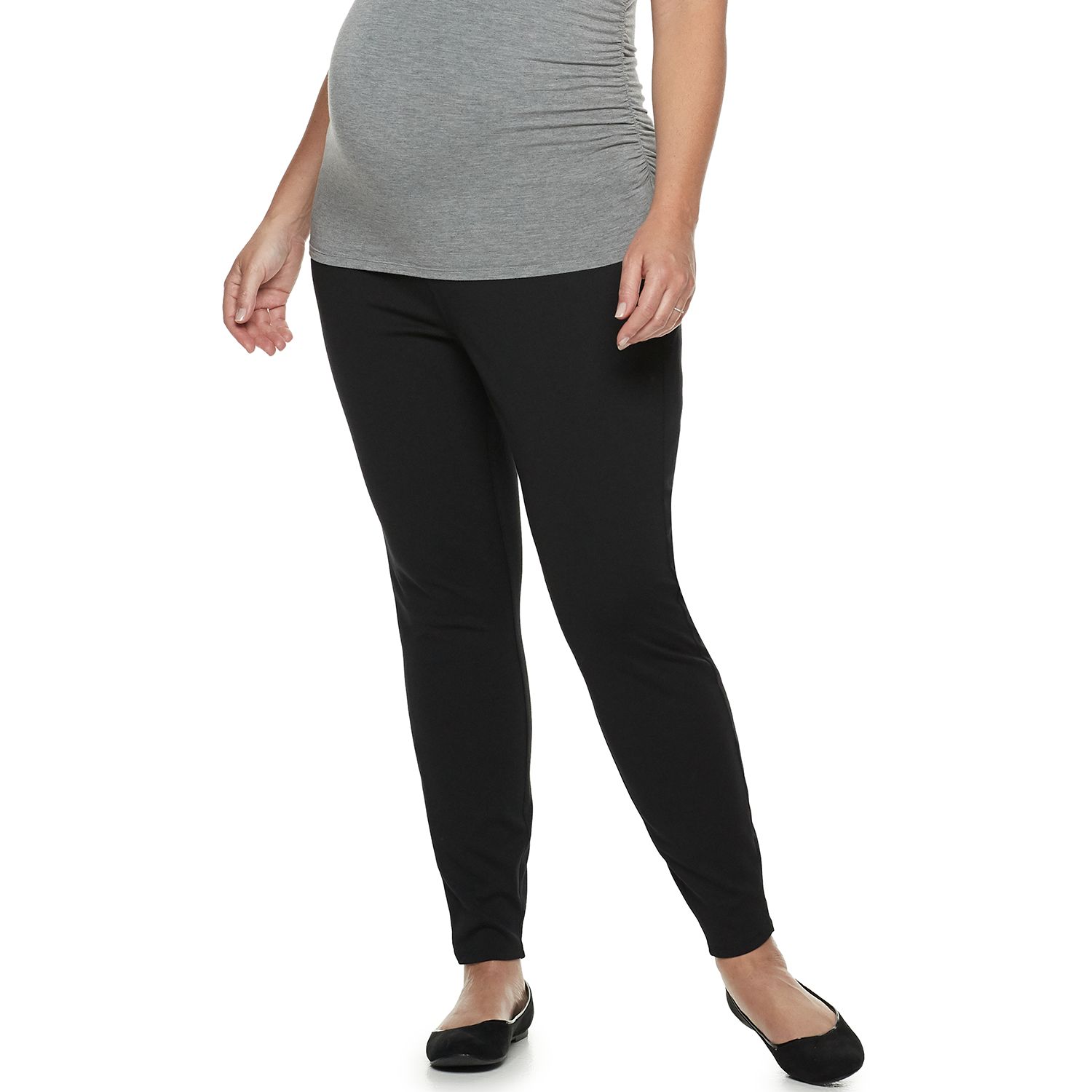 plus size maternity black work pants