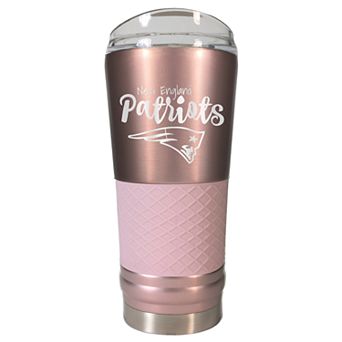 New England Patriots 24 oz Rose Gold Finish Vacuum Insulated NFL Draft Tumbler