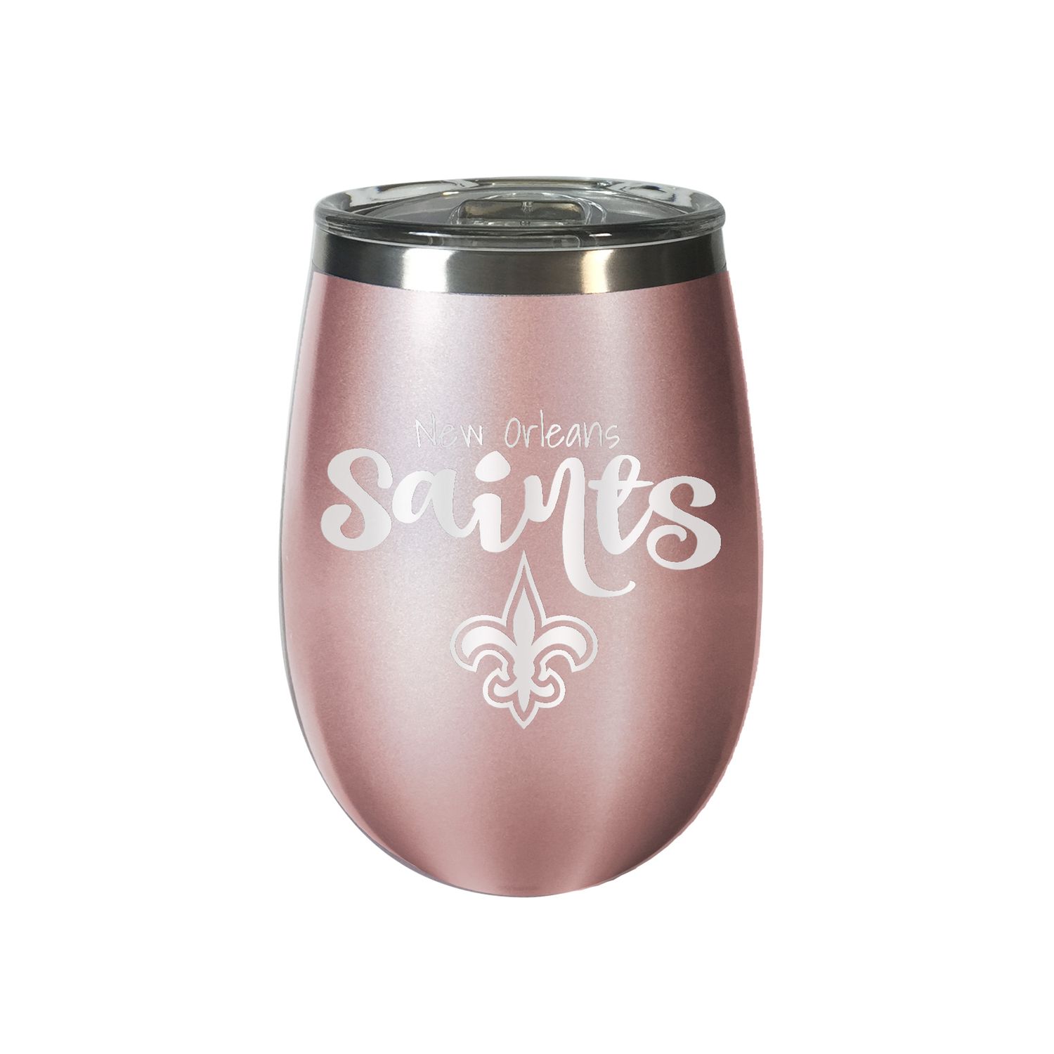 New Orleans Saints 12oz. Personalized Opal Wine Tumbler