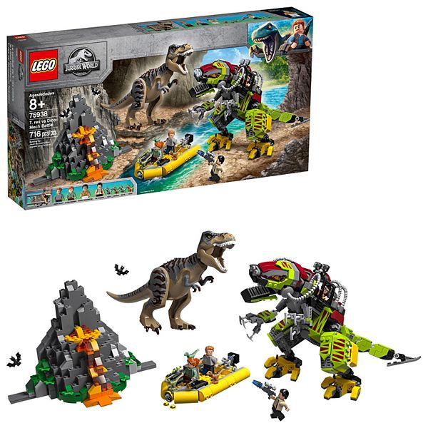 Verantwoordelijk persoon pion Fabel LEGO Jurassic World T. Rex vs Dino-Mech Battle Set 75938