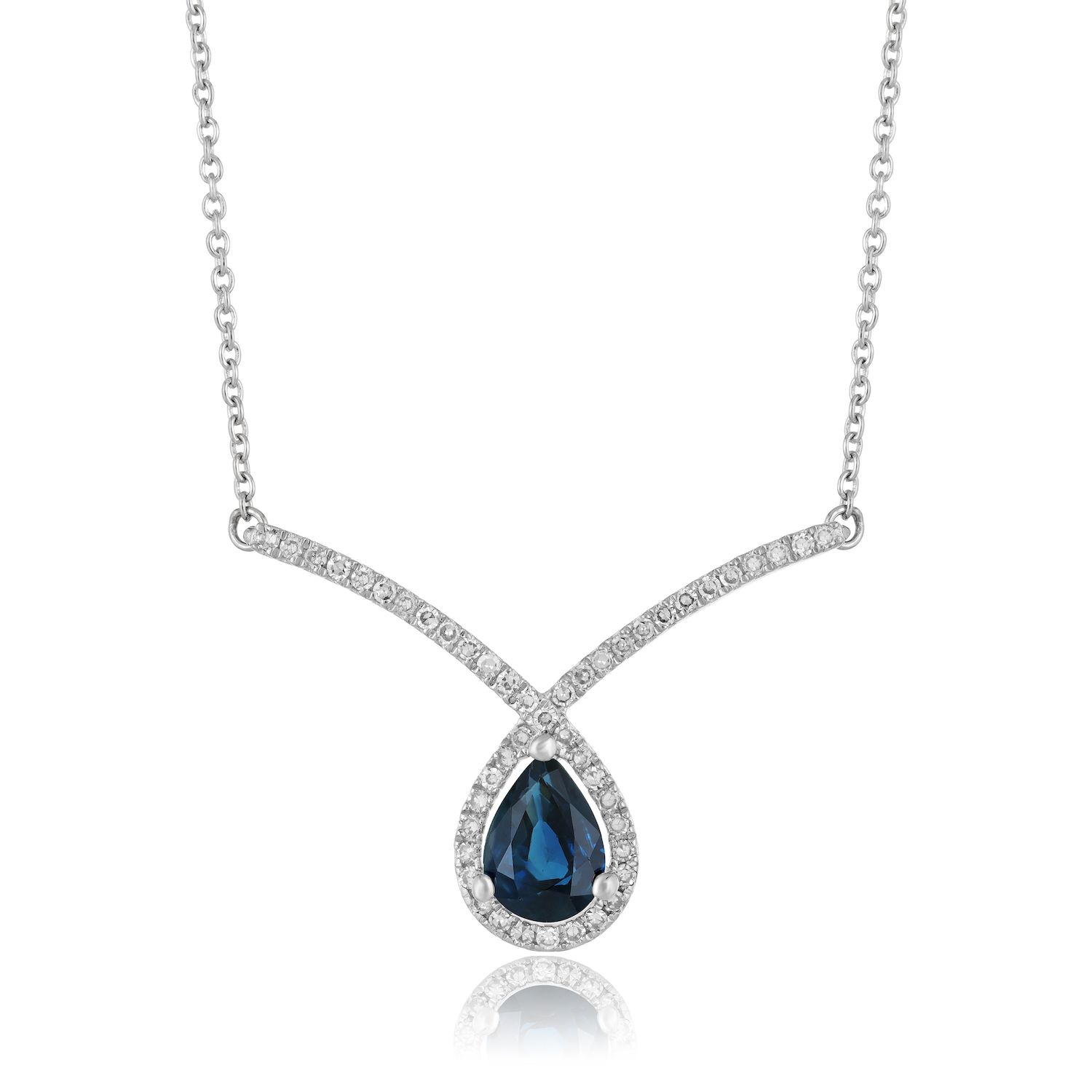 Kohl's blue sapphire on sale necklace