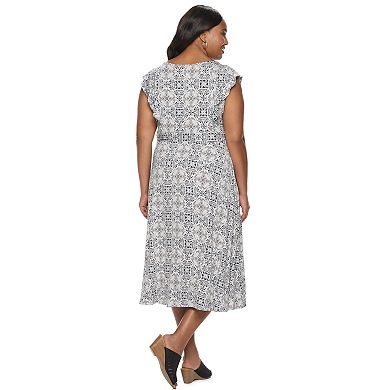 Plus Size Croft & Barrow® Sleeveless Flutter Dress