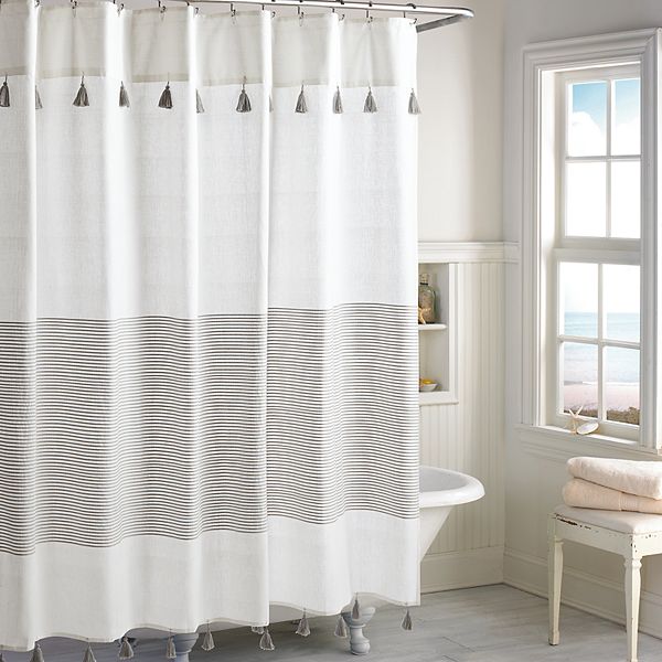 Peri Panama Stripe Shower Curtain, Kohls Grey Shower Curtain