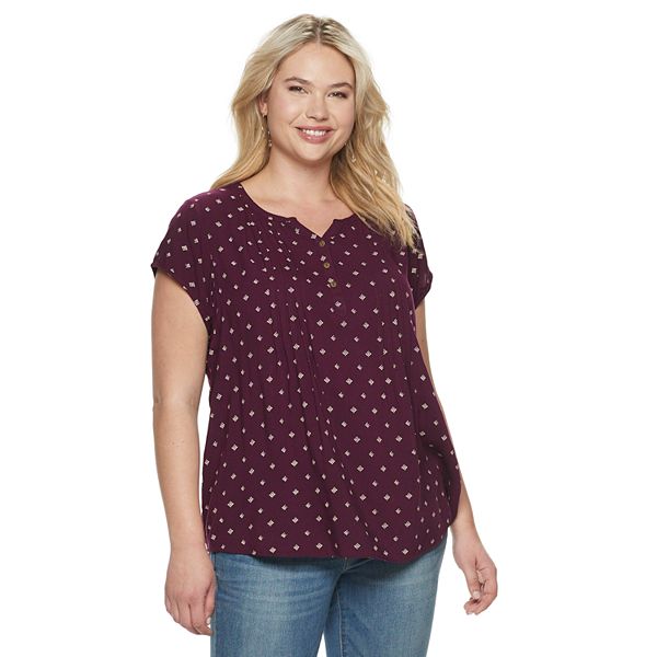 Plus Size Sonoma Goods For Life® Pintuck Tee
