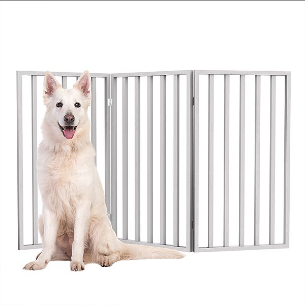 PetMaker Tall Foldable 3-Panel Wood Pet Gate