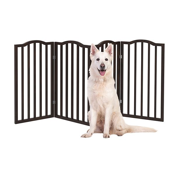 PetMaker Tall Decorative 4-Panel Wood Pet Gate