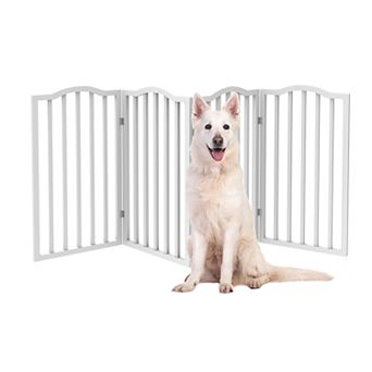 PetMaker Tall Decorative 4-Panel Wood Pet Gate