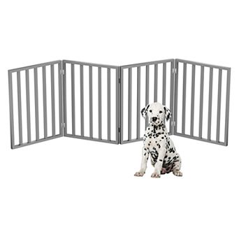 PetMaker Tall Folding 4-Panel Wooden Pet Gate