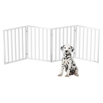 PetMaker Tall Folding 4-Panel Wooden Pet Gate