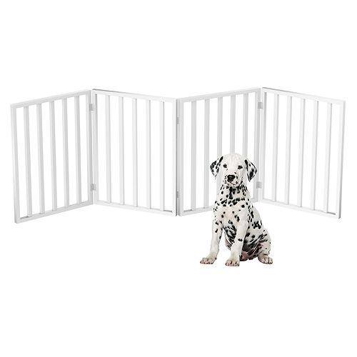 PetMaker Tall Folding 4Panel Wooden Pet Gate