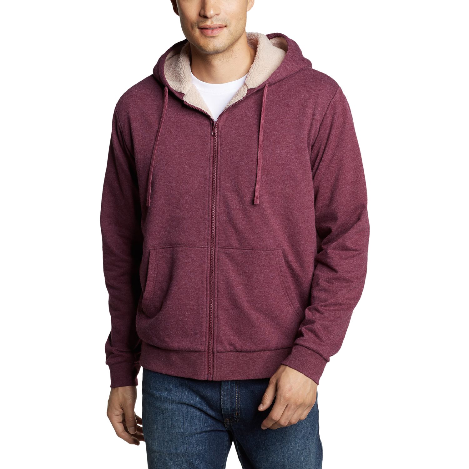 mens sherpa lined hoodie