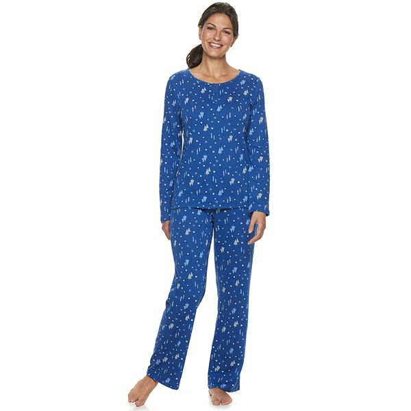 Petite Croft & Barrow® Knit Henley Pajama Set