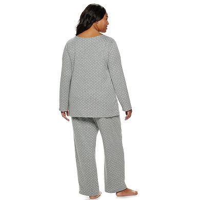 Plus Size Croft & Barrow® Pajama Henley and Sleep Pants Set