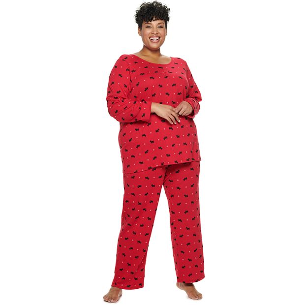 Kohls Women's Croft & Barrow® Pajamas: Henley & Flannel Pants PJ Set