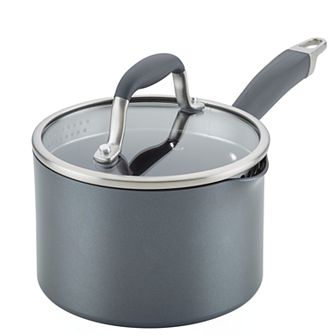 Anolon Advanced Home Hard-Anodized Nonstick 2-qt Straining Saucepan