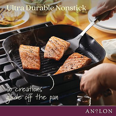 Anolon Advanced Home Hard-Anodized 11-in. Deep Square Grill Pan