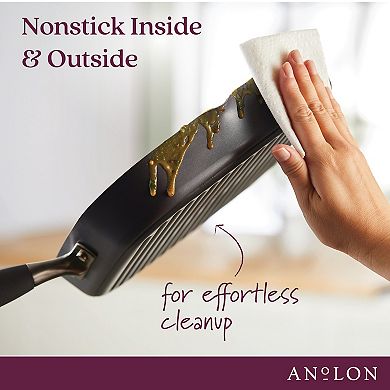 Anolon Advanced Home Hard-Anodized 11-in. Deep Square Grill Pan