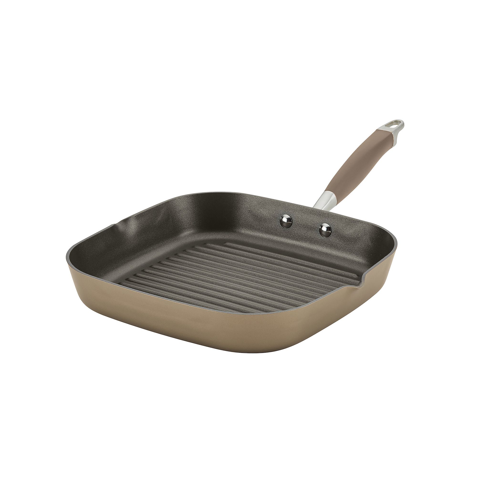 Anolon Advanced Home Hard-Anodized 11-in. Deep Square Grill Pan, Brown