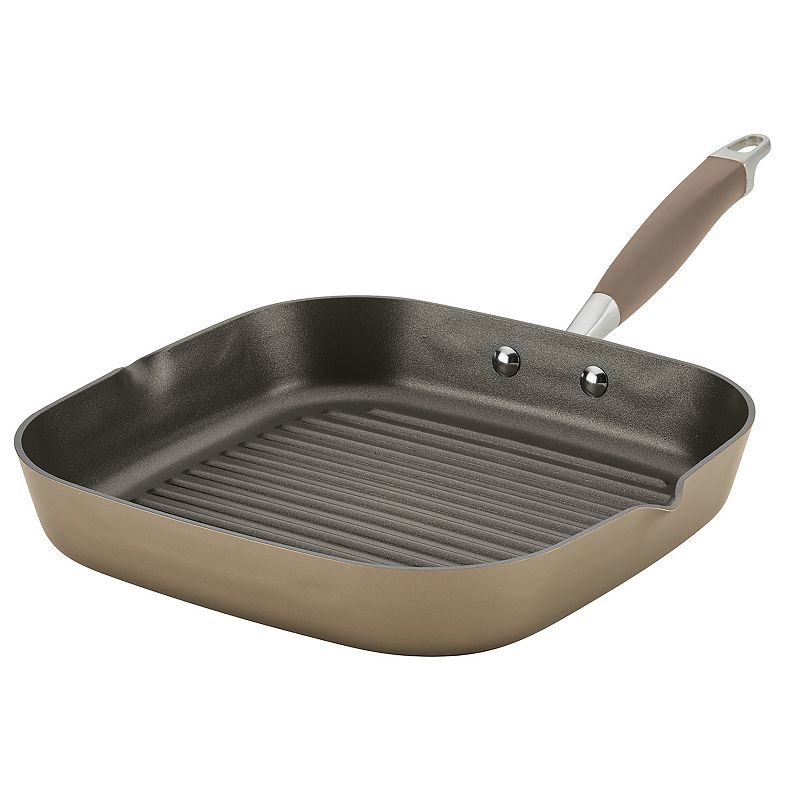 Anolon Advanced Home Hard-Anodized 11-in. Deep Square Grill Pan, Brown, 11
